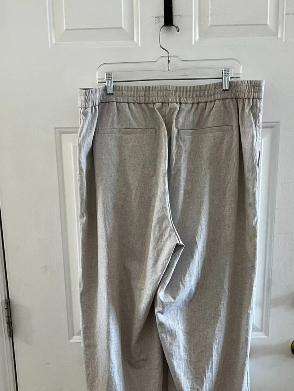 Banana Republic Woman's Wide-Leg High-Rise Linen-Blend Trousers Pants Sz XL